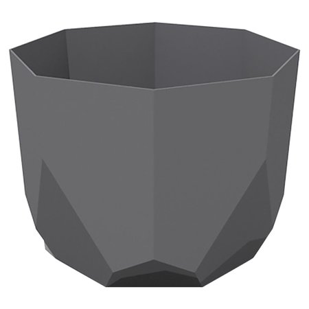 BLOEM 5 in. H X 6 in. D Resin Tuxton Planter Charcoal TXT06908